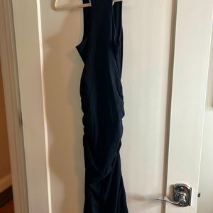 Black long cotton dress